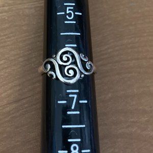 Retired James Avery 925 Sterling Silver Spanish Swirl Scroll Filigree Ring